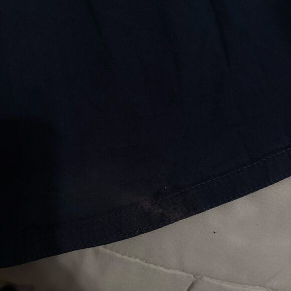 Mi Golondrina 100% Cotton Navy Blue Floral Embroidered Mini Dress Size Small - Picture 5 of 5